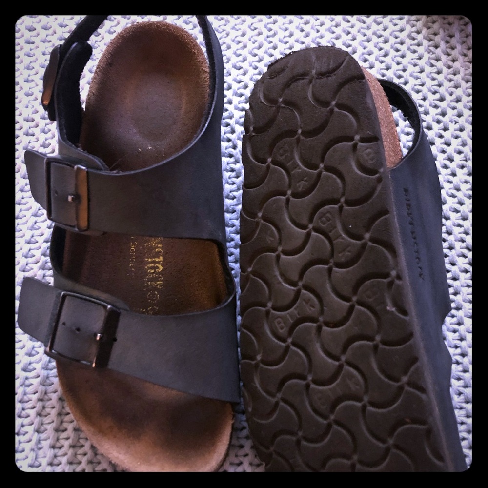 Birkenstock’s Kids Blue Suede Sandals